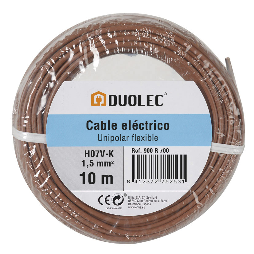 Cable eléctrico DUOLEC 10M Marrón - Ferretería Venecia